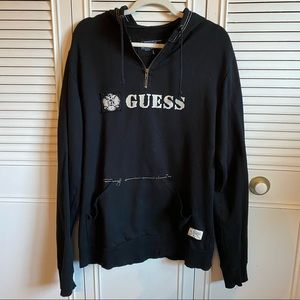Vintage Guess Stitched Distressed Hoodie